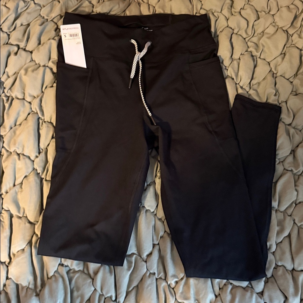 Women's Black Drawstring Leggings